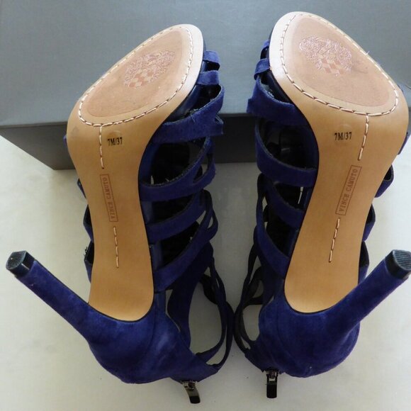 Dark Purple Suede  Vince Camuto Gladiator Sandals, Heels, 7-7.5, 4" Heel - Picture 7 of 12